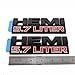 Yoaoo 2pcs OEM Black HEMI 5.7 Liter 5.7L Emblem Badge 3D Decal for Dodge RAM 1500 Matte Origianl size
