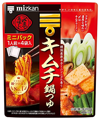 ミツカン 〆まで美味しい キムチ鍋つゆ ミニパック 鍋の素 1袋(36g×4袋)