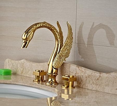 Gowe - Grifo de baño con acabado dorado, forma de animal ...