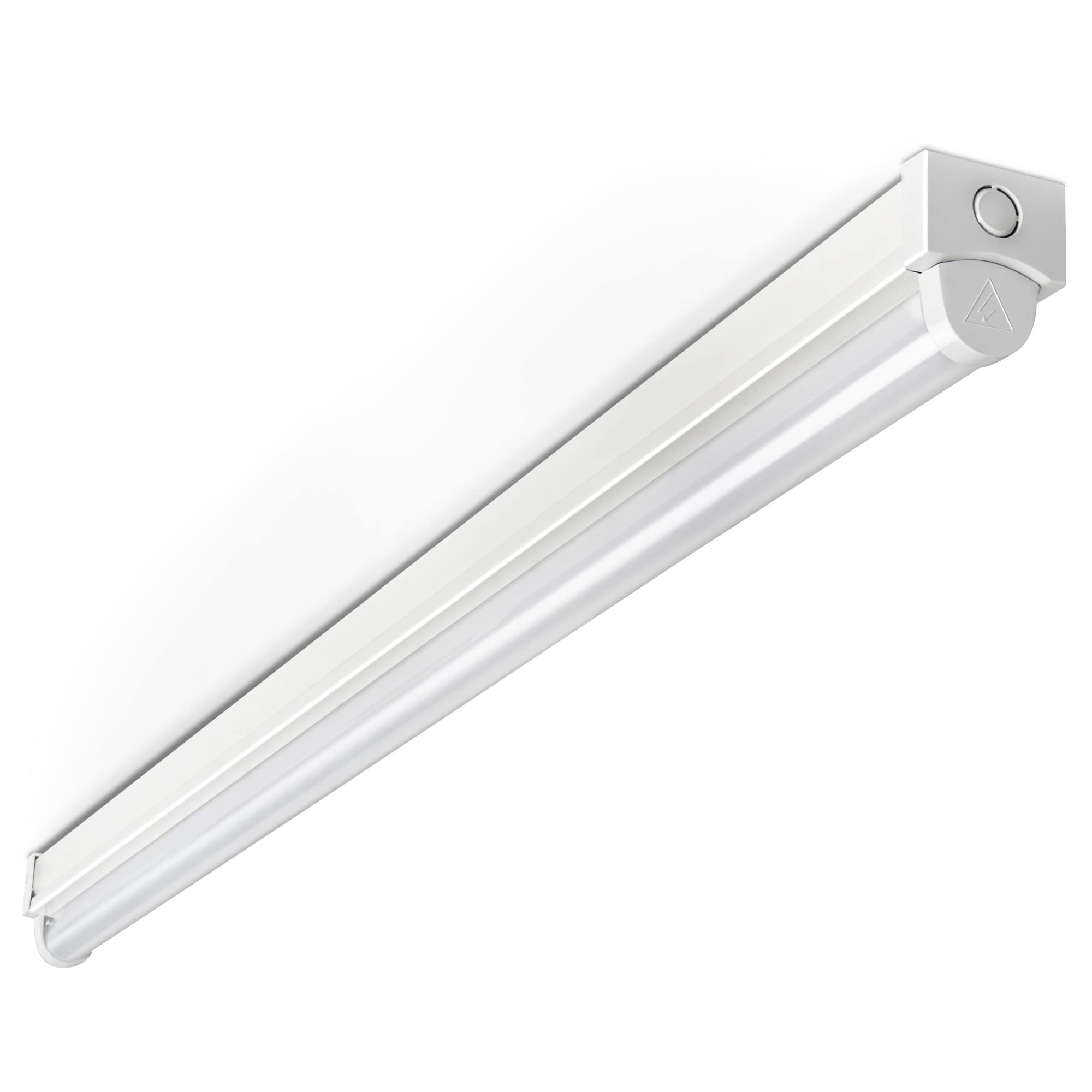 Bright Source 4ft 20w Integrated LED Single Batten, 2725lm, 3CCT Switchable 3000K 4000K 6000K, Replaces 1x36w Fluorescent, Steel & Polycarbonate, Easy Installation, for Garage, Shed, Offices
