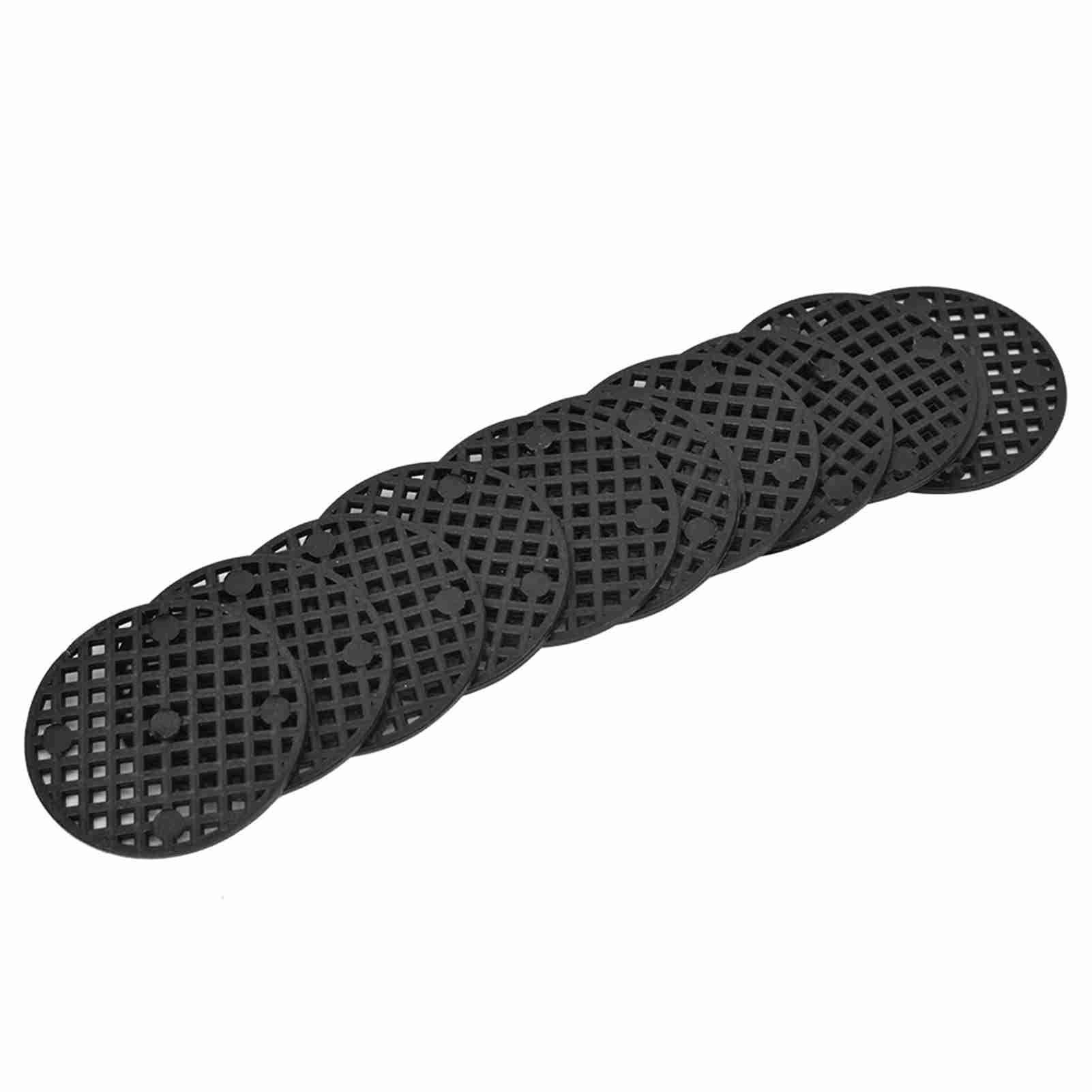 Cafopgrill 10 pieces flower pot mat, garden absorbent flower pot hole round mesh mat drainage pad plant pot bonsai bottom grid mat (4.5)