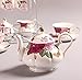 Bone China The butterfly lingers over the flower Printed Ceramic Porcelain Tea Cup Tea Set With Lid And Saucer,Coffee Set of 15