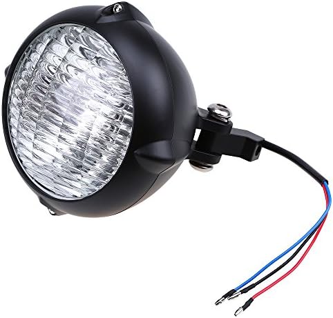 Motorcycle Headlight,POSSBAY 7'' Headlight Front Lights Halogen Bulbs 12V 55W Amber for Harley Honda Suzuki Kawasaki