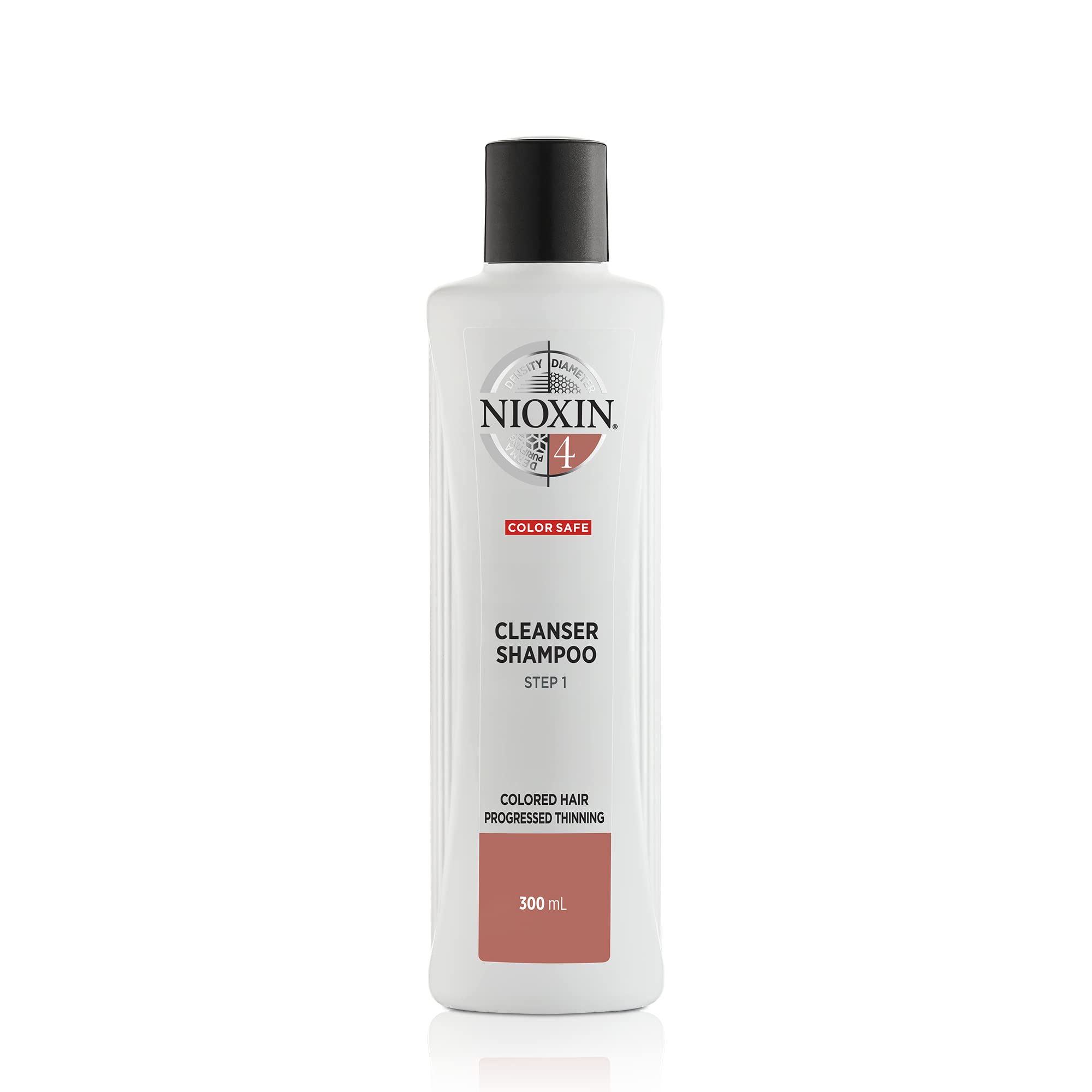Nioxin 3-Part System, System 4 Coloured Hair with Progressed Thinning , Hair Thickening Treatment, Scalp Therapy, Shampoo 300ml