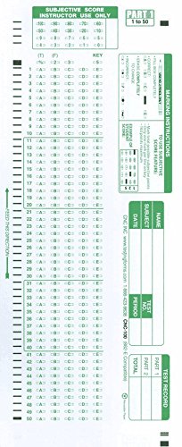 Buy Scantron Item 882 E 100 Question Compatible Testing Forms 500 Pack 