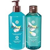 Yves Rocher Monoï de Tahiti Monoi Moisturizing Body Milk and Gel Set of 2 Coconut and Tiare Scent Lotion All Skin Types 390 ml./13.1 fl.oz. 400 ml./13.5 fl.oz.