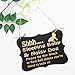 WINOMO Shhh Sleeping Baby Door Sign Do Not Disturb Hanger Sign Baby Room Hanging Wooden Decorative