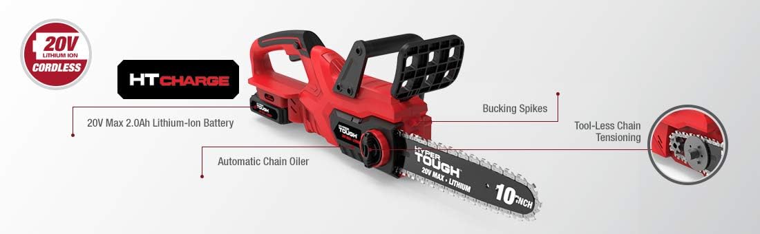 hyper tough 20v max cordless hedge trimmer