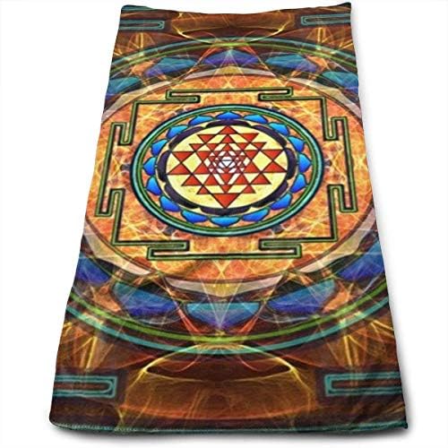 Sacred Geometry Bath Towels for Bathroom-Hotel-Spa-Kitchen-Set - Circlet Egyptian Cotton - Highly Absorbent Hotel Quality Towels