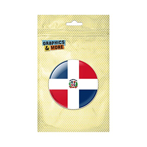 The Dominican Republic National Country Flag Pinback Button Pin Badge - 1 Inch Diameter