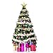 iPEGTOP 3Pcs x 6.6FT Hanging Tinsel Garland, Classic Christmas Wedding Party Holiday Tinsel Ornaments Christmas Tree Decorations, White & Gold