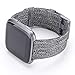 QIBOX Bands Compatible with Versa, Woven Fabric Wrist Strap Watch Special Edition Replacement Bands Classic Square Stainless Steel Buckle Compatible with Versa Smart Watch
