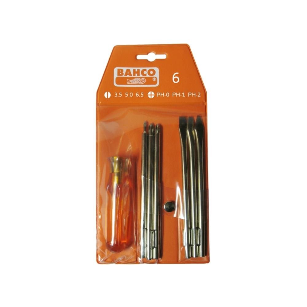 Bahco 6 Interchangeable Phillips/Slotted Screwdriver Set