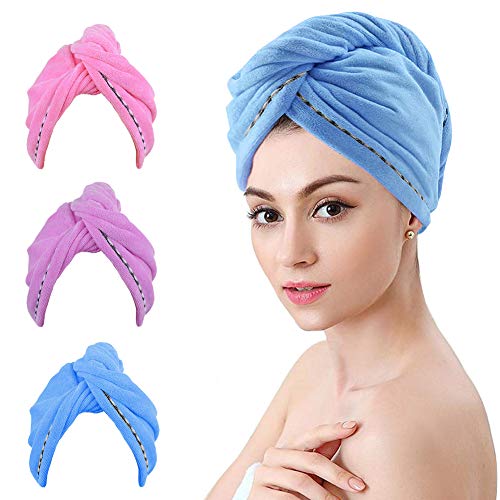 3 Pack Microfiber Hair Towel Wrap for Women,YesTree 11 inch 26 inch