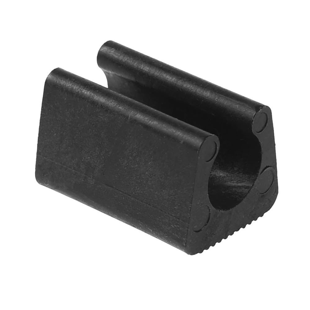 24 Pcs U Shaped Chair Leg Caps Plastic Chair Foot Floor Glides Tubing Caps Cover 12mm Dia Black for Tubular Steel Chairs