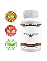 Ciencia pura Stinging Nettle Root Extracto 500 mg (300mg Nettle Root Extracto en 2% Sílice & 200 mg Nettle Root) – Promueve la salud de la próstata en polvo y aumenta última intervensión testosterona – 50 Cápsulas vegetarianas