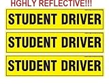 Student Driver Magnets (Set of 3) - Reflective Vehicle Car Sign