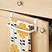 mDesign Over-Door Cabinet Towel Holder - Kitchen Cabinet Double Towel Bar Rack - Over Cabinet Towel Bar Hanger for Hand, Dish, and Tea Towels - 9.84