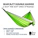 Bear Butt Double Parachute Camping Hammock, Lime Green/Gray