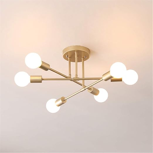 Lamps Light Fixtures 8 Lights Mid Century Modern Sputnik Chandelier Diy Adjustable Rod Semi Flush Mount Ceiling Pendant Light Fixtures Rotatable Hanging Lamp Shade E27 Lamp Holder For Bedroom Farmhouse Kitchen Decor Tools