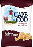 Cape Cod Potato Chips, Sea Salt and Cracked Pepper, 8 Ounce (Pack of 12)