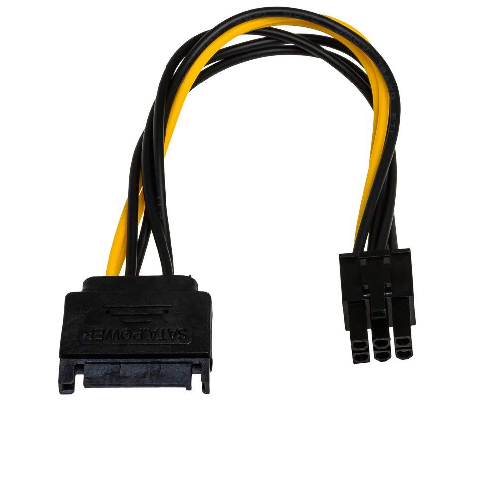 Akyga AK-CA-30 SATA Male to PCI-E 6-Pin Female Adapter Cable 15 cm