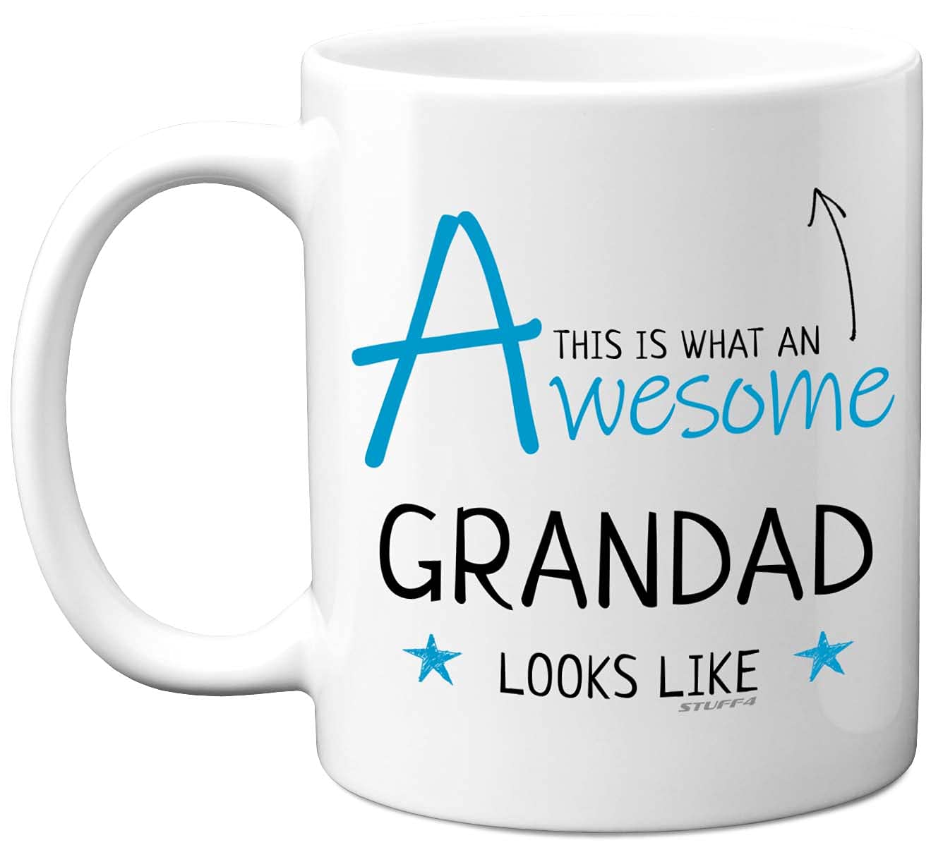 Stuff4 Grandad Mug, Grandpa Birthday Gifts, Fathers Day - This is What an Awesome Grandad Looks Like - 11oz Ceramic Dishwasher Safe Mugs, Birthday Gifts for Presents, Grandpa
