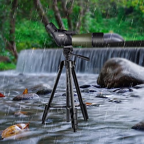 Nexiview 2575x60 Spotting Scope with 64in Tripod, Carry Bag Clear Low Light Vision Spotting
