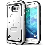 Galaxy S6 Active Case, [Heave Duty]Slim Protection i-Blason Armorbox [Dual Layer] Hybrid Full-body Protective Case with Front Cover and Built-in Screen Protector / Impact Resistant Bumpers Cover for Samsung Galaxy S6 Active 2015 ReleaseDoes Not Fit Regular Galaxy S6 (White)