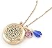 1 Rose Gold Essential Oil Diffuser Necklace - Aromatherapy Jewelry - Hypoallergenic 316L Surgical Grade Stainless Steel, 20.8” Chain + 9 Washable Insert Pads + Charms