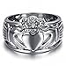 Sobly Jewelry Men's Stainless Steel Claddagh Heart Crown Ring with Celtic Knot Eternity Design (9)