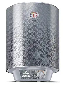 Shakti Bajaj PC Deluxe Storage 15 Litre Verical Water Heater - Grey
