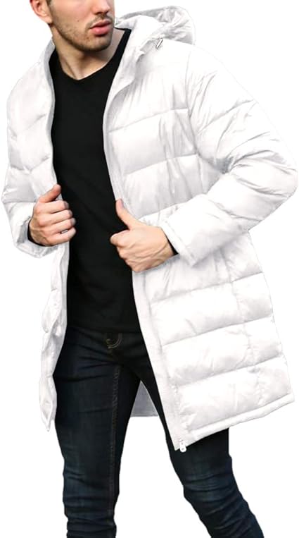 Amazon Gafeng メンズ ロングダウンコート ふわふわ 厚手 冬 暖かい アクティブ 防風 フード付き パッド入りダウンジャケット コート ジャケット 通販