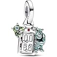 HuooNew 925 Sterling Silver Charms and Hairy Monster Charm, Big Eyed Monster Charms, Women for DIY Charms and Personalized Gifts for Make Great Charms Gifts for Ladies