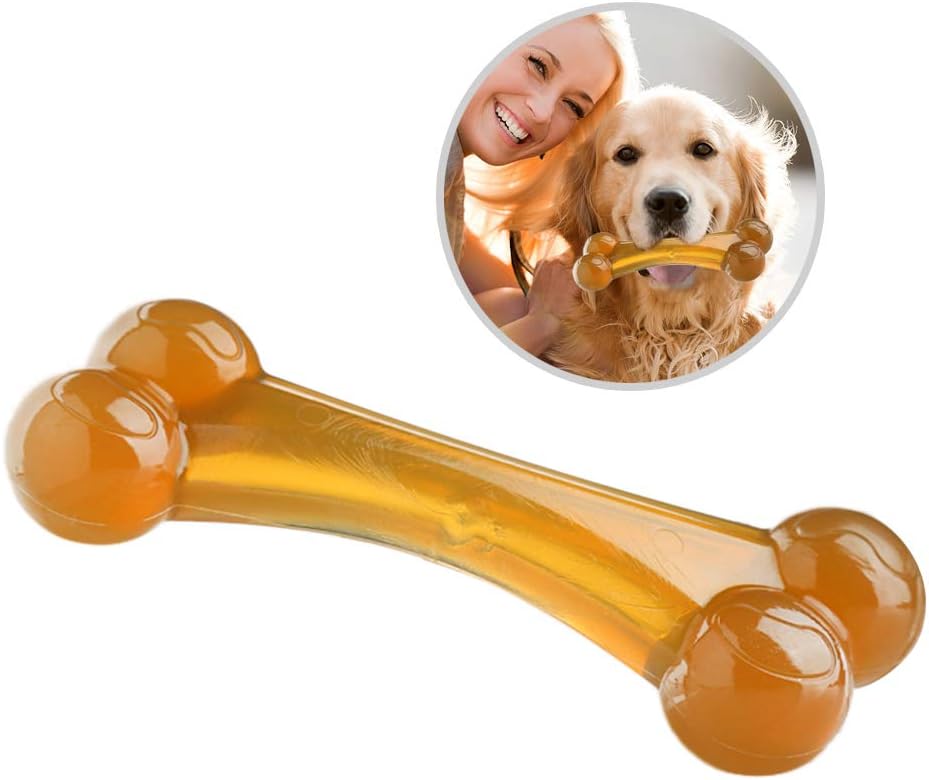 Durable Dog Chew Toys,Indestructible dog toys Dog Bone for Aggressive Chewer Dog Nylon Bone Tough Dog Toy Bite Resistant Dog Interactive Training Toy Enrichment Toy Molar Stick for Medium Large Dog L