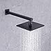 KES Rain Shower Head SUS304 Stainless Steel 8-Inch Rainfall Square Fixed Showerhead Metal Swivel Ball Adjustable Oil Rubbed Bronze,J213S8-ORB