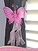 Butterfly Curtain Tiebacks Dark Pink Fuchsia Crystal Nylon Butterflies Pair Set Decorations Window Treatment Holdback Sheer Drapes Holder Drapery Tie Back Baby Nursery Bedroom Girl Room Kid Decor Home