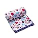Genio Baby Sherpa Fleece Baby Blanket Unisex 30 x 40 Soft- Perfect for Swaddling and Strolling, Owl Baby Blankets, Receiving Blankets for Girls (Purple)