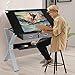 Tangkula Drafting Table Art & Craft Drawing Desk Art Hobby Folding Adjustable w/Stool and Drawers Craft Station (Black with 2 Drawers)