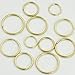 Bluemoona 10 Pcs - Brass Round Edged Keyring Keychain Split Ring 20mm 3/4