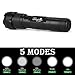 ULTRAFIRE Flashlight 600 lumens LED Tactical Flashlight Waterproof Zoomable Adjustable Focus with Single 5 Mode Tactical Torch,WF502F1 (Flashlight Only)