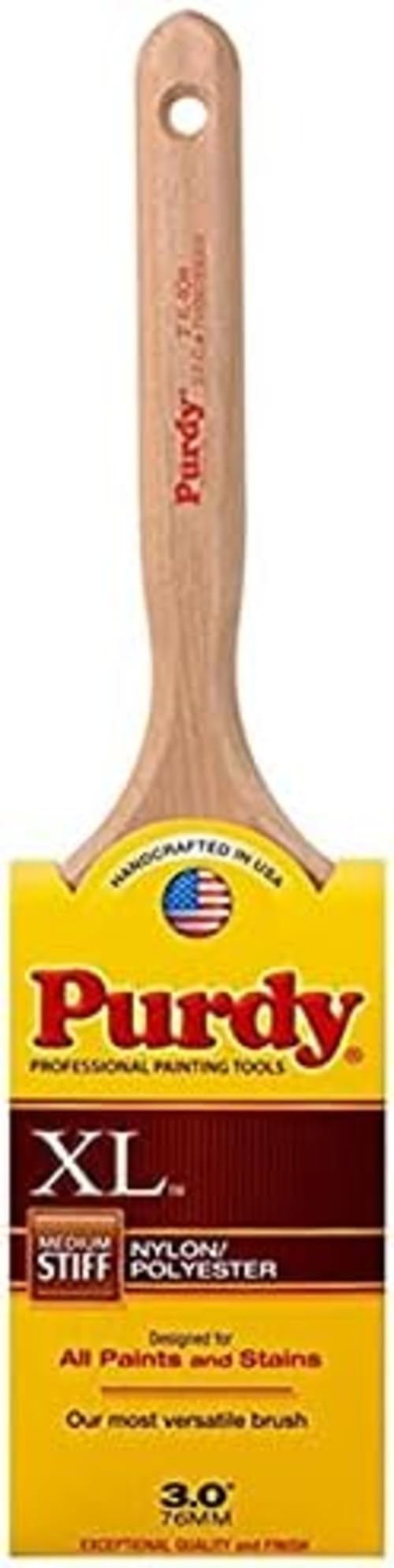 Purdy 144064330 XL Bow Nylon/Polyester Brush Flat Sash, Wood, 3"