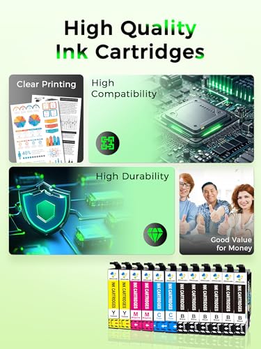 Jettruemedia XP2200 Ink Cartridges Compatible with Expression Home XP-2205 XP-2200 XP-3200 XP-3205 XP-4205 XP-4200 WF-2910DWF WF-2935DWF WF-2930DWF WF-2950DWF WF-2910 WF-2930 WF-2933 5WF-2950