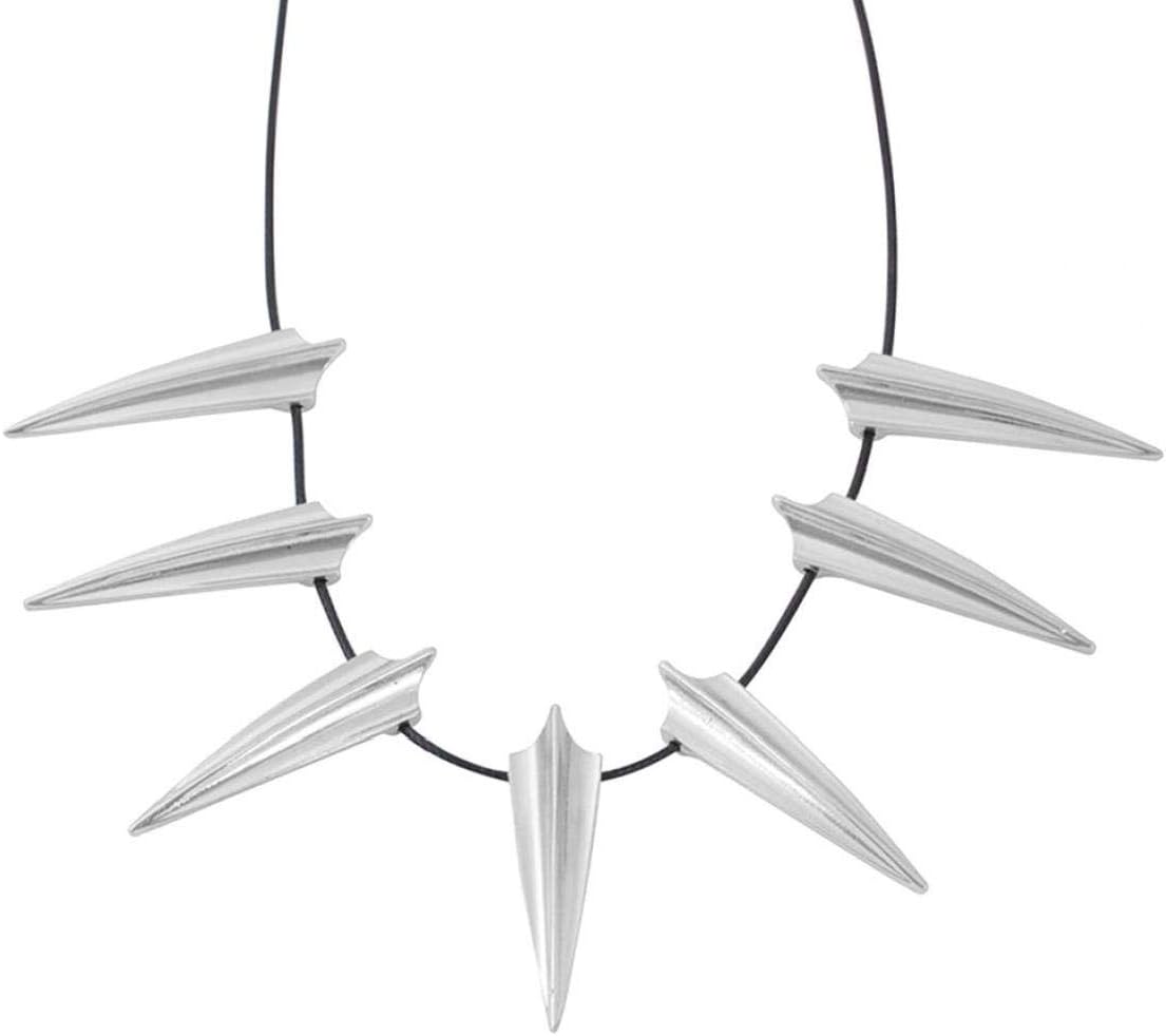 Ruijanjy 1 Pcs Unisex Punk Panther Necklace Wakanda King T Challa Black Panther Cosplay Necklace
