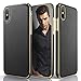 LOHASIC Leather Case for iPhone Xs Max, Luxury Slim Fit Flexible Soft Grip Bumper Shockproof Protective Cover Cases Black