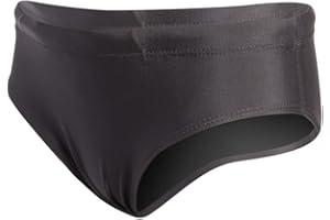 iSwim Essential Boys' Solid Swim Briefs – Training & Competition, Chlorine Resistant, UPF 50+ (Sizes 22-28)