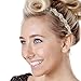 Hipsy Adjustable NO Slip Bling Glitter Forehead Headbands for Women Girls & Teens (Wave Gunmetal & Gold 2pk)