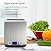 Digital Kitchen Scale Multifunction Food Scales, LCD Backlite Display, Stainless Steel Brush Surface Silver 11 lb 5 kg