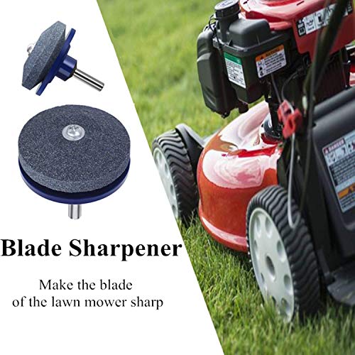XIAOYU Lawn Mower Blade Sharpener & Blade Balancer for 750-042 Kit,Mower Blade Sharpener, Grinder Wheel Stone for Any Hand Drill Power Drill,for Courtyard Garden and Outdoor - 6 Pack