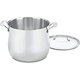 Cuisinart Contour Stainless 12-Quart Stockpot with Glass Cover, Silver